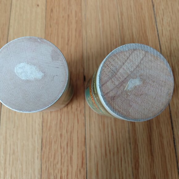 Vintage Salt and Pepper Shakers Chicago Illinois Souvenir Wood S&P Retro Kitchen - Picture 6 of 10